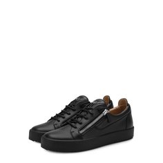 Кожаные кеды Frankie на шнуровке Giuseppe Zanotti Design