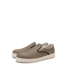Кожаные слипоны с плетением intrecciato Bottega Veneta