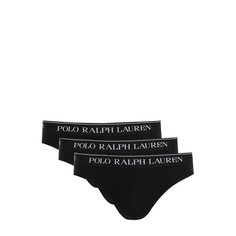 Комплект из трех хлопковых брифов с широкой резинкой Polo Ralph Lauren