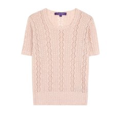 Топ фактурной вязки из смеси льна и кашемира Ralph Lauren