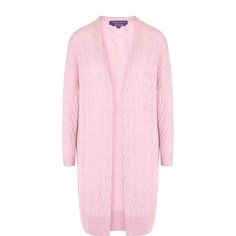 Однотонный кашемировый кардиган фактурной вязки Ralph Lauren