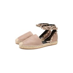 Кожаные эспадрильи Valentino Garavani Rockstud Double Valentino