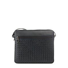Кожаный мессенджер с плетением intrecciato Bottega Veneta
