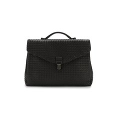 Кожаный портфель с плетением Intrecciato Bottega Veneta