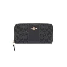 Кошелек на молнии с принтом Coach