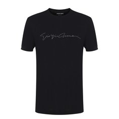 Футболка из вискозы с круглым вырезом Giorgio Armani
