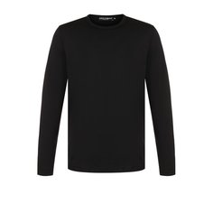 Хлопковый лонгслив с круглым вырезом Dolce & Gabbana