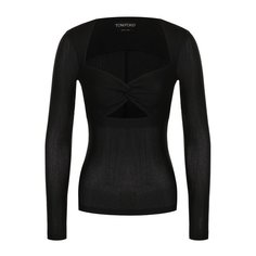 Однотонный приталенный топ из смеси вискозы и шерсти Tom Ford
