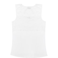 Майка из хлопка с кружевной отделкой La Perla