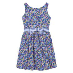 Хлопковое платье с поясом Polo Ralph Lauren
