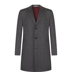 Однобортное пальто из смеси шерсти и кашемира Luciano Barbera