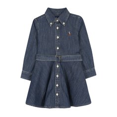 Джинсовое платье-рубашка с воротником button down и поясом Polo Ralph Lauren