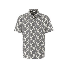 Рубашка из смеси хлопка и льна Brioni
