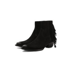 Замшевые ботильоны Lukas Saint Laurent