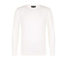 Льняной лонгслив с круглым вырезом Giorgio Armani