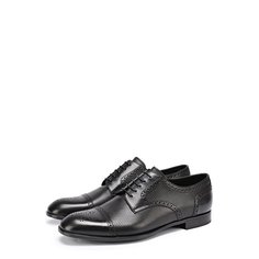 Классические кожаные дерби с брогированием Giorgio Armani