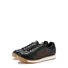 Кожаные кеды на шнуровке Ermenegildo Zegna