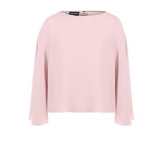 Однотонный топ свободного кроя с круглым вырезом Giorgio Armani