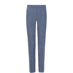 Льняные брюки прямого кроя Ermenegildo Zegna