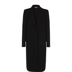 Однотонное пальто прямого кроя из смеси шерсти и кашемира Alexander McQueen