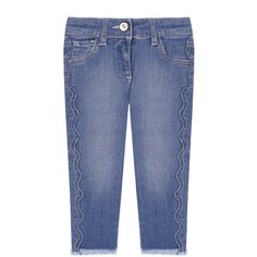 Джинсы с фигурной прострочкой и бахромой Chloé