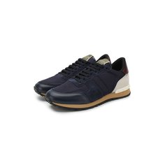 Комбинированные кроссовки Valentino Garavani Rockrunner на шнуровке Valentino