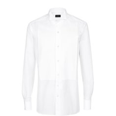 Хлопковая сорочка под смокинг с воротником бабочка Ermenegildo Zegna