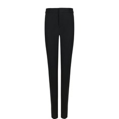 Однотонные шерстяные брюки со стрелками Saint Laurent