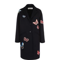 Пальто из смеси шерсти и кашемира с отделкой в виде бабочек Valentino