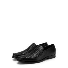 Кожаные лоферы с плетением intrecciato Bottega Veneta