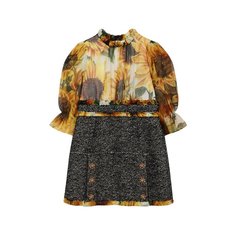 Платье из шелка и шерсти Dolce & Gabbana