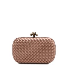 Клатч Chain Knot из сатина Bottega Veneta