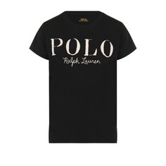 Хлопковая футболка с круглым вырезом и логотипом бренда Polo Ralph Lauren