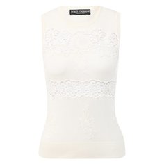 Топ из смеси шелка и хлопка Dolce & Gabbana