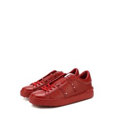 Кожаные кеды Valentino Garavani Rockstud Untitled на шнуровке Valentino