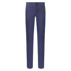Брюки из смеси хлопка и льна Kiton