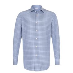 Хлопковая рубашка в клетку Kiton