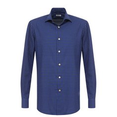 Хлопковая рубашка с воротником кент Kiton