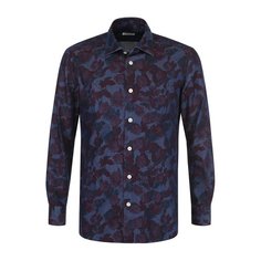 Хлопковая рубашка с принтом Kiton