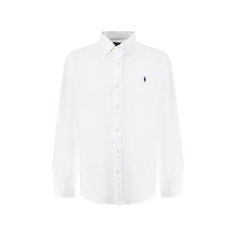 Льняная рубашка с воротником button down Polo Ralph Lauren