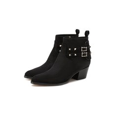 Замшевые ботинки Valentino Garavani Rockstud Valentino