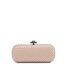 Клатч Stretch Knot из сатина с отделкой из кожи змеи Bottega Veneta