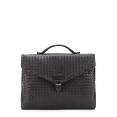 Кожаный портфель с плетением intrecciato Bottega Veneta