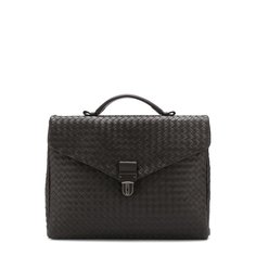 Кожаный портфель с плетением intrecciato Bottega Veneta