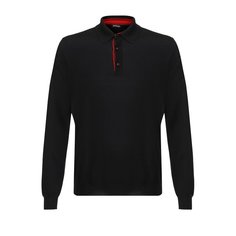 Поло с длинными рукавами из смеси кашемира и шелка Kiton