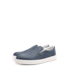 Кожаные слипоны с плетением Intrecciato Bottega Veneta