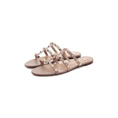 Кожаные шлепанцы Valentino Garavani Rockstud Valentino
