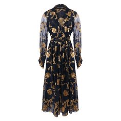 Платье с поясом Oscar de la Renta