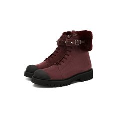 Замшевые ботинки Valentino Garavani Rockstud Valentino