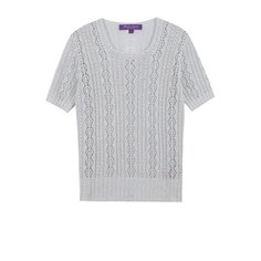 Топ фактурной вязки из смеси льна и кашемира Ralph Lauren